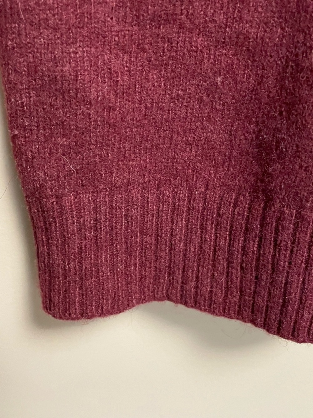 Uniqlo Burgundy Wool Alpaca Blend Cardigan Women’s Size Small - Picture 6 of 11